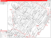 West New York  Wall Map Red Line Style